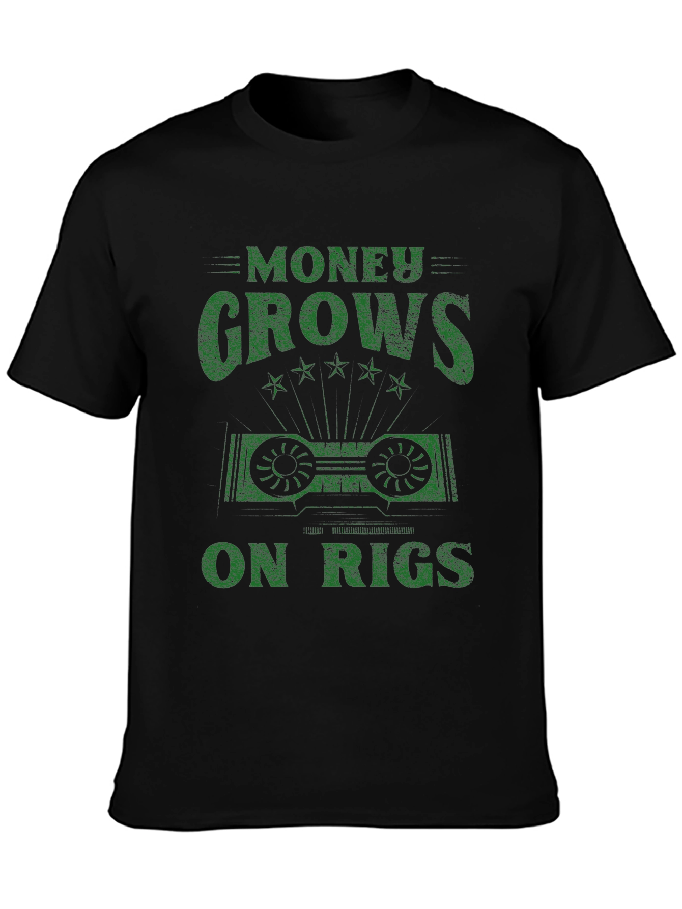 Money Grows on Rigs Graphic T-Shirt