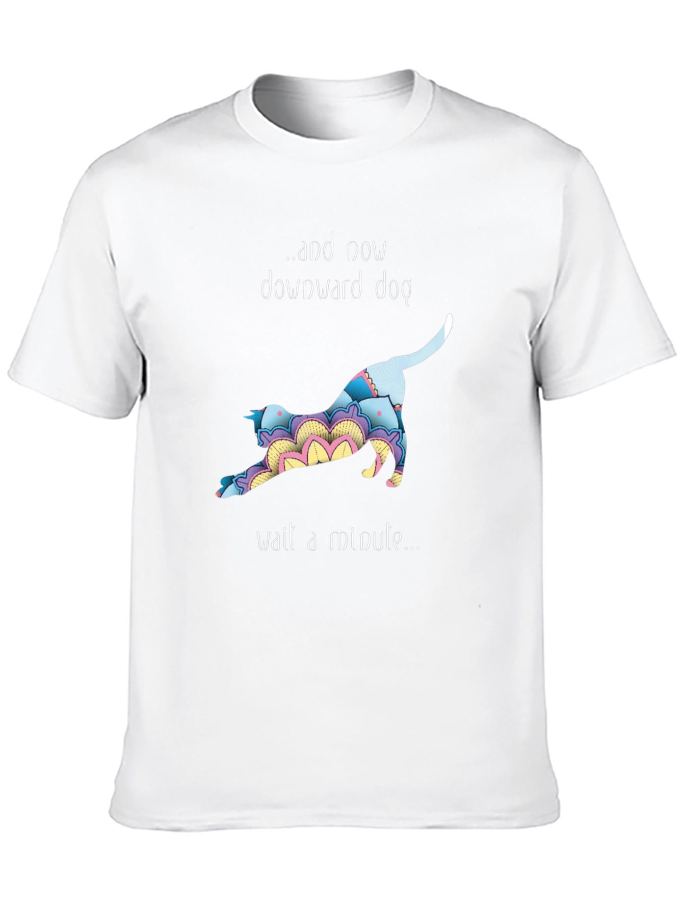 Downward Dog Yoga Cat Graphic T-Shirt