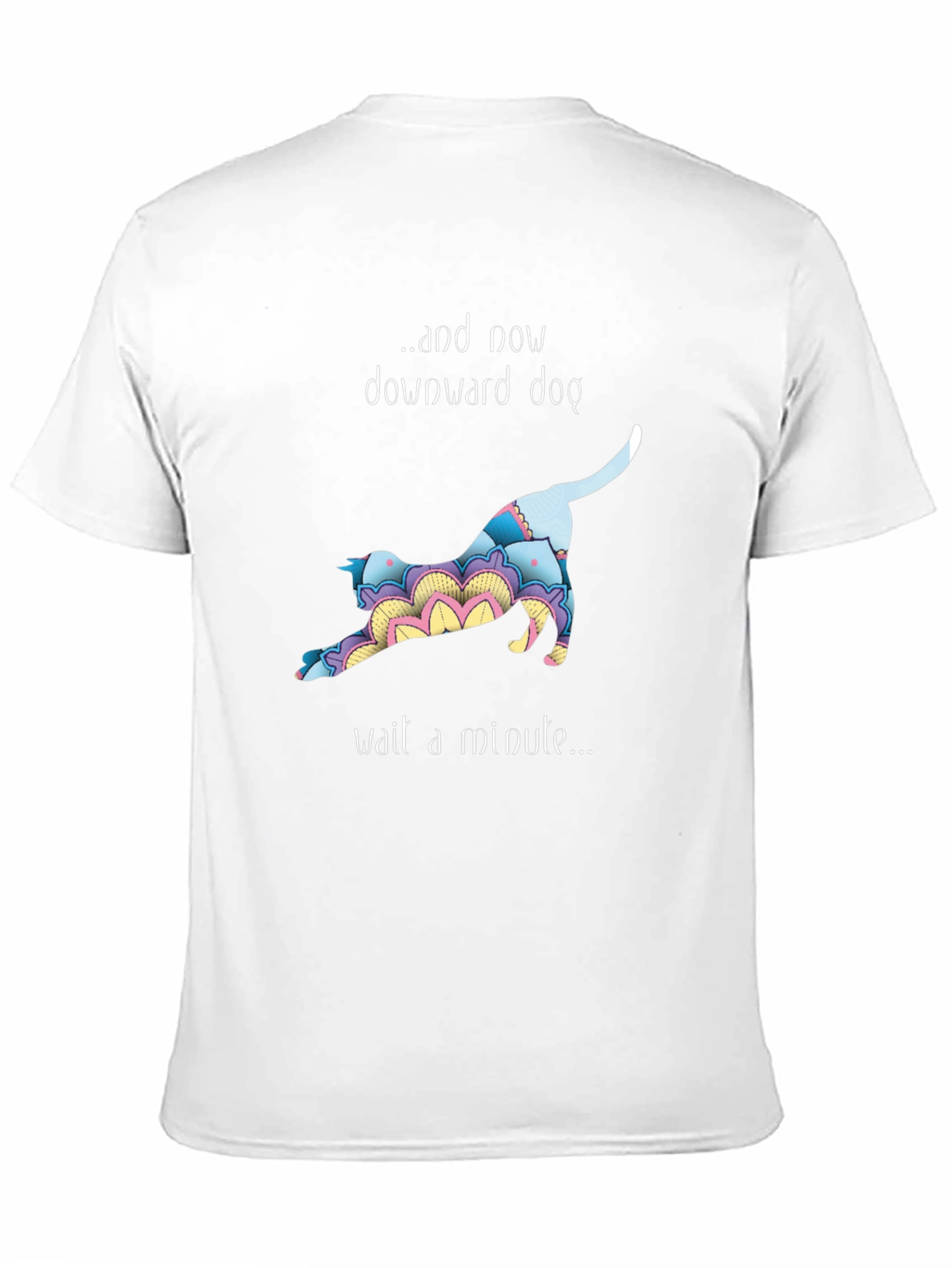 Downward Dog Yoga Cat Graphic T-Shirt