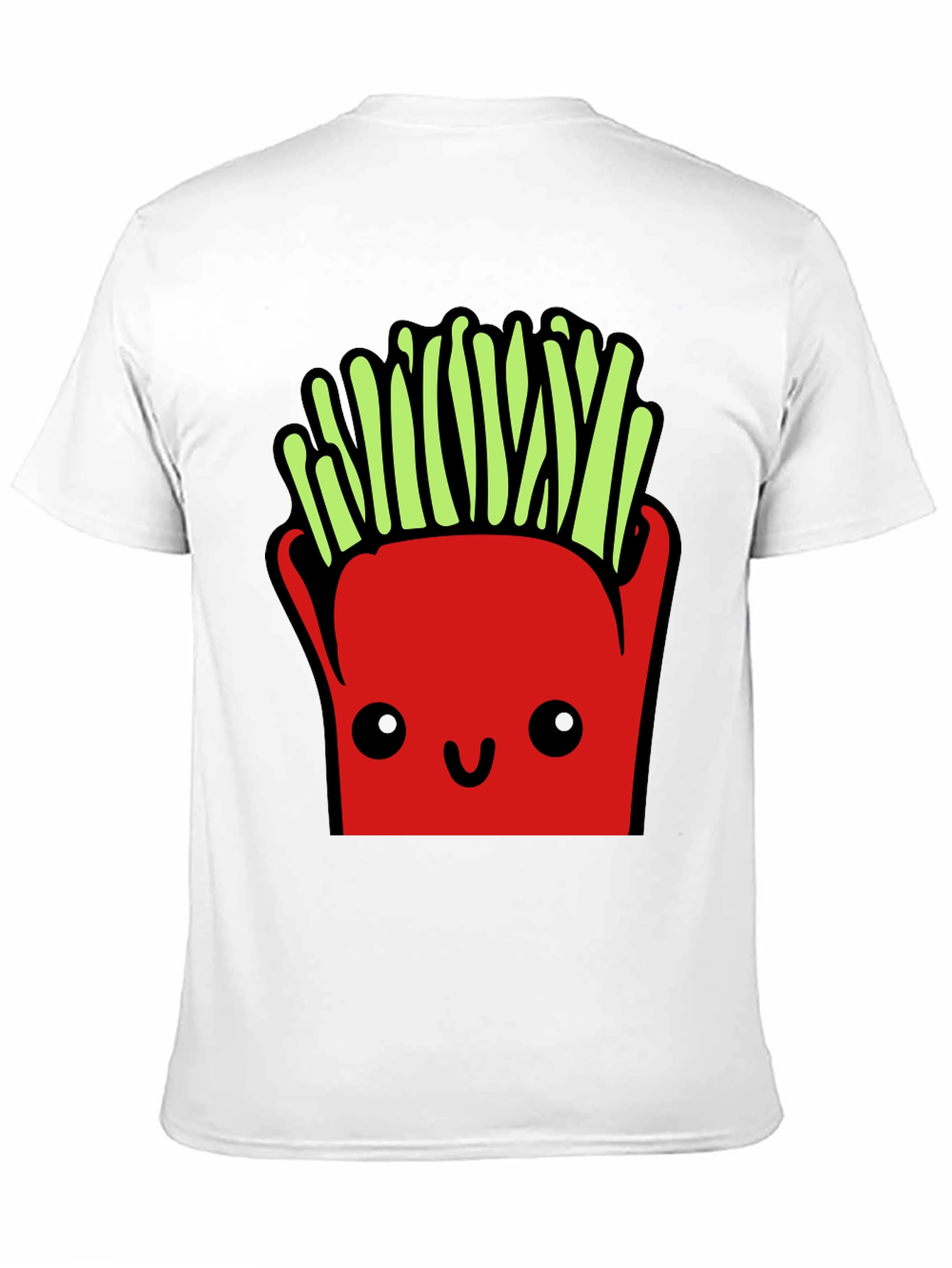 Funny French Fries Graphic Tee - Black