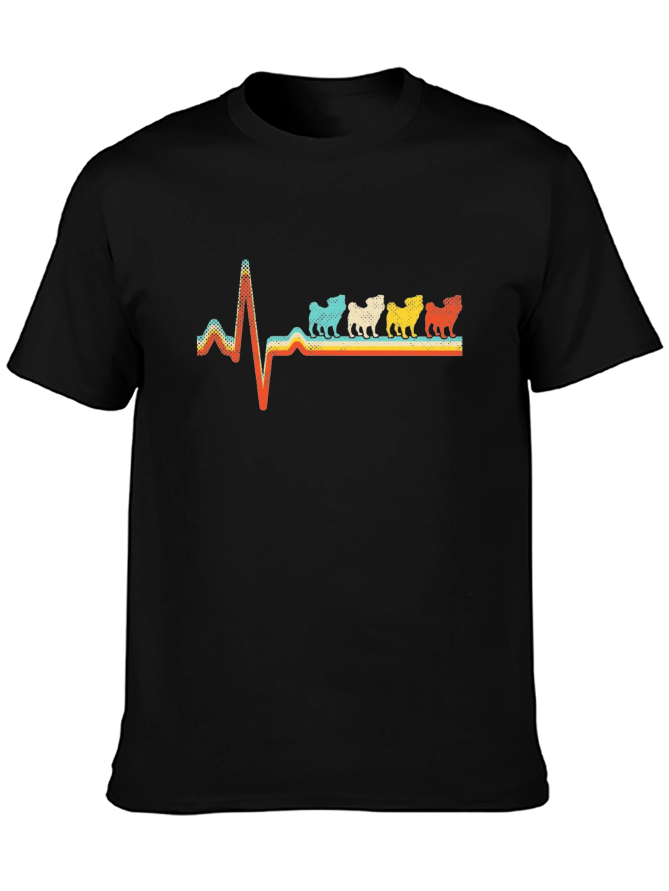 Dog Heartbeat Graphic Tee - Stylish Pet Lover T-Shirt