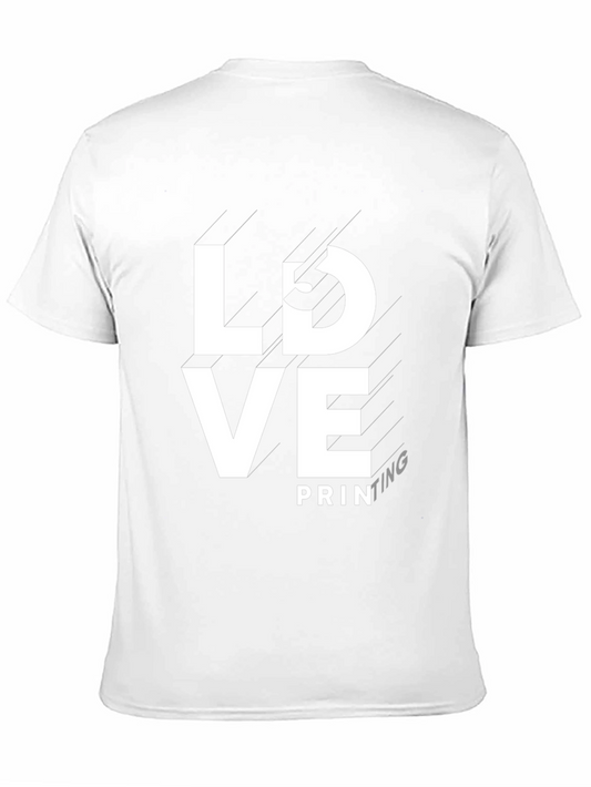 Love Printing Black Tee - Stylish Graphic T-Shirt