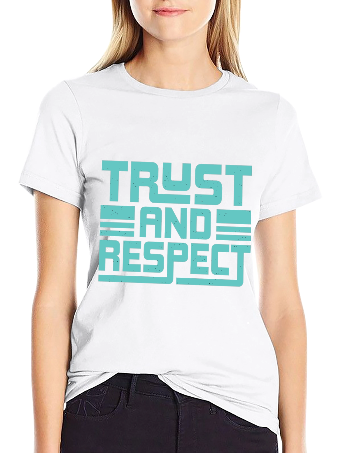 Trust and Respect Graphic Tee - Mens Black T-Shirt