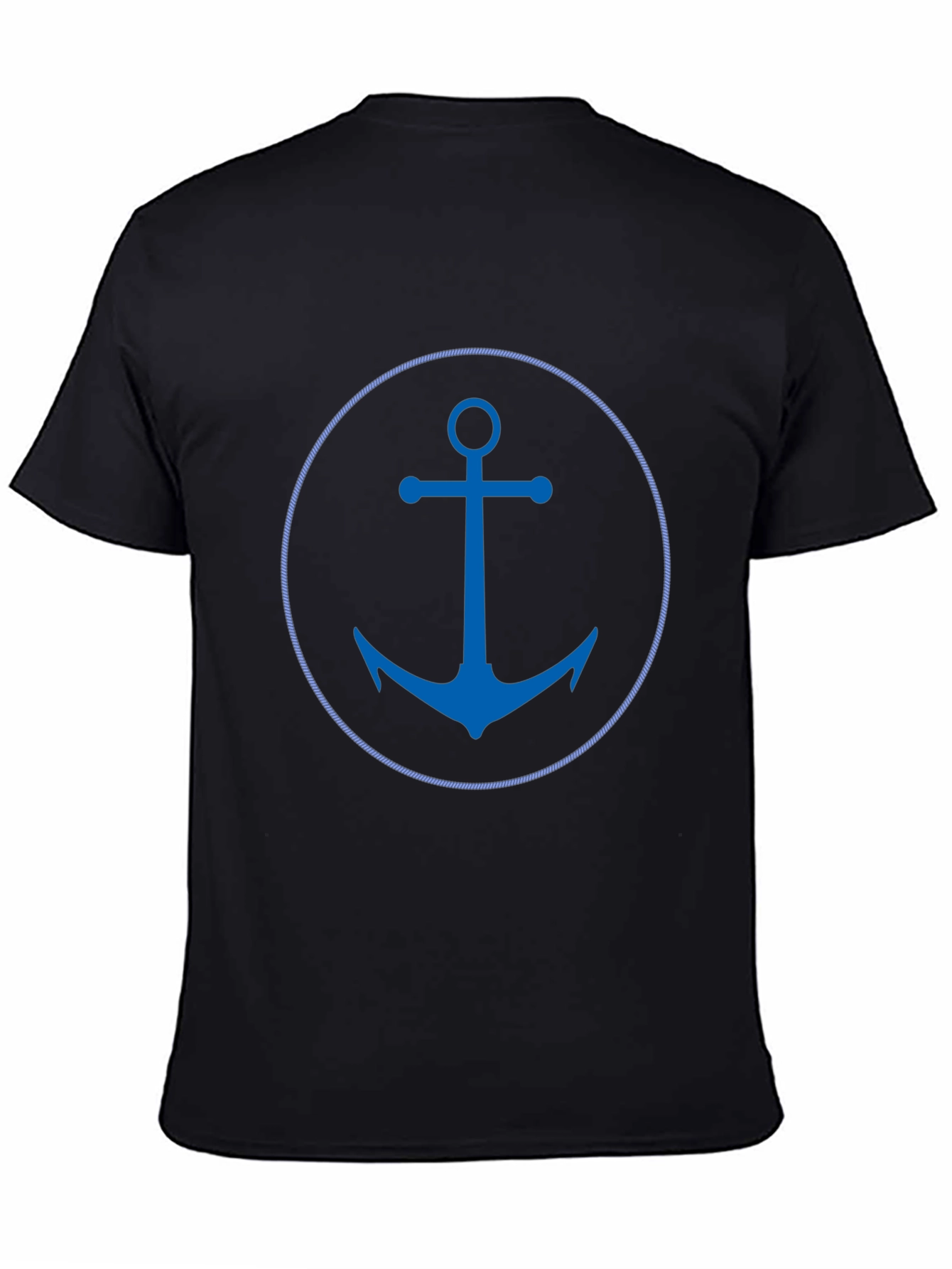 Nautical Anchor Graphic Tee - Black