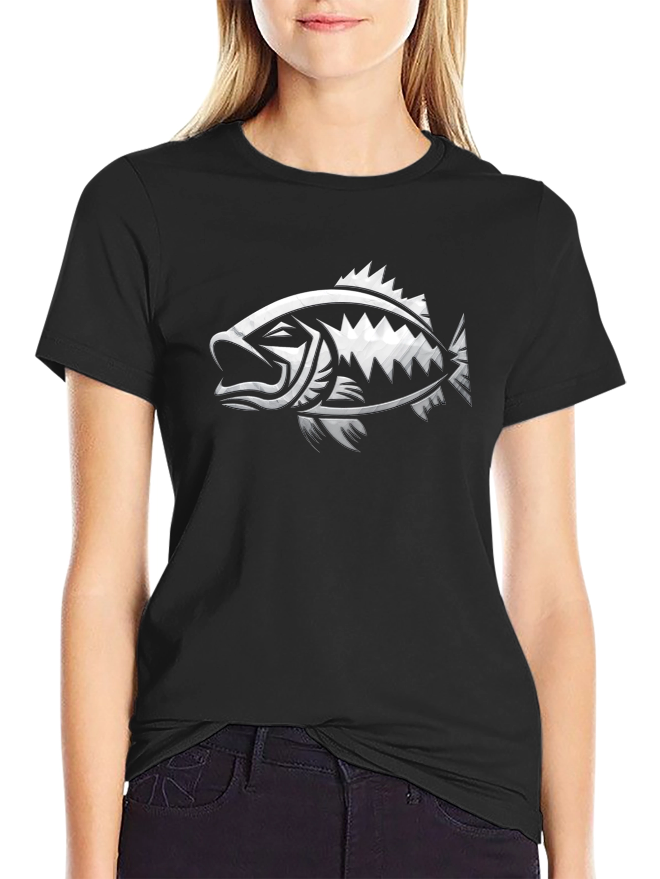 Bass Fish Graphic T-Shirt - Stylish Angler Tee
