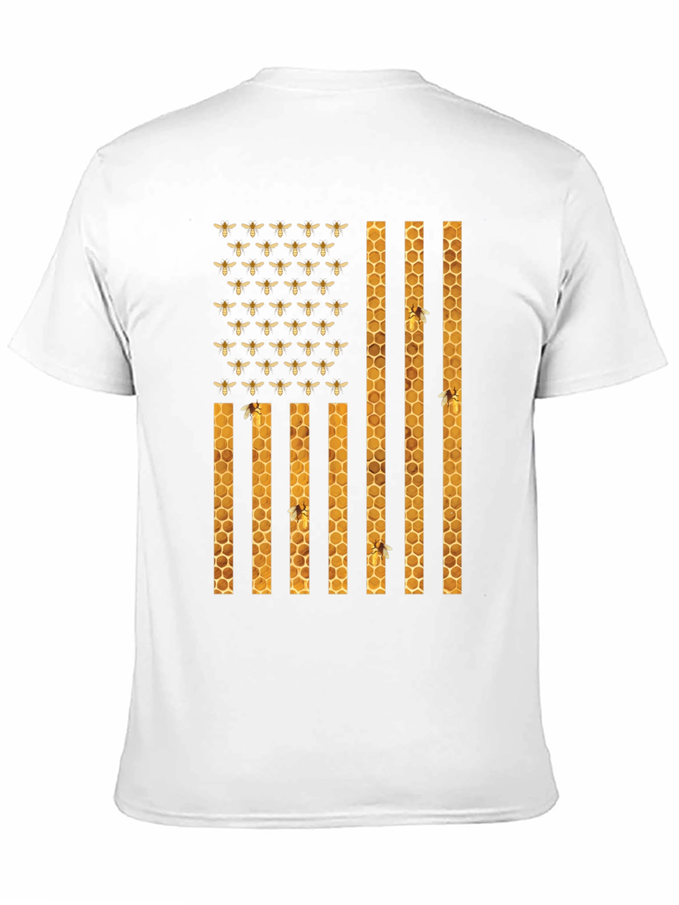 Honeybee American Flag Graphic T-Shirt