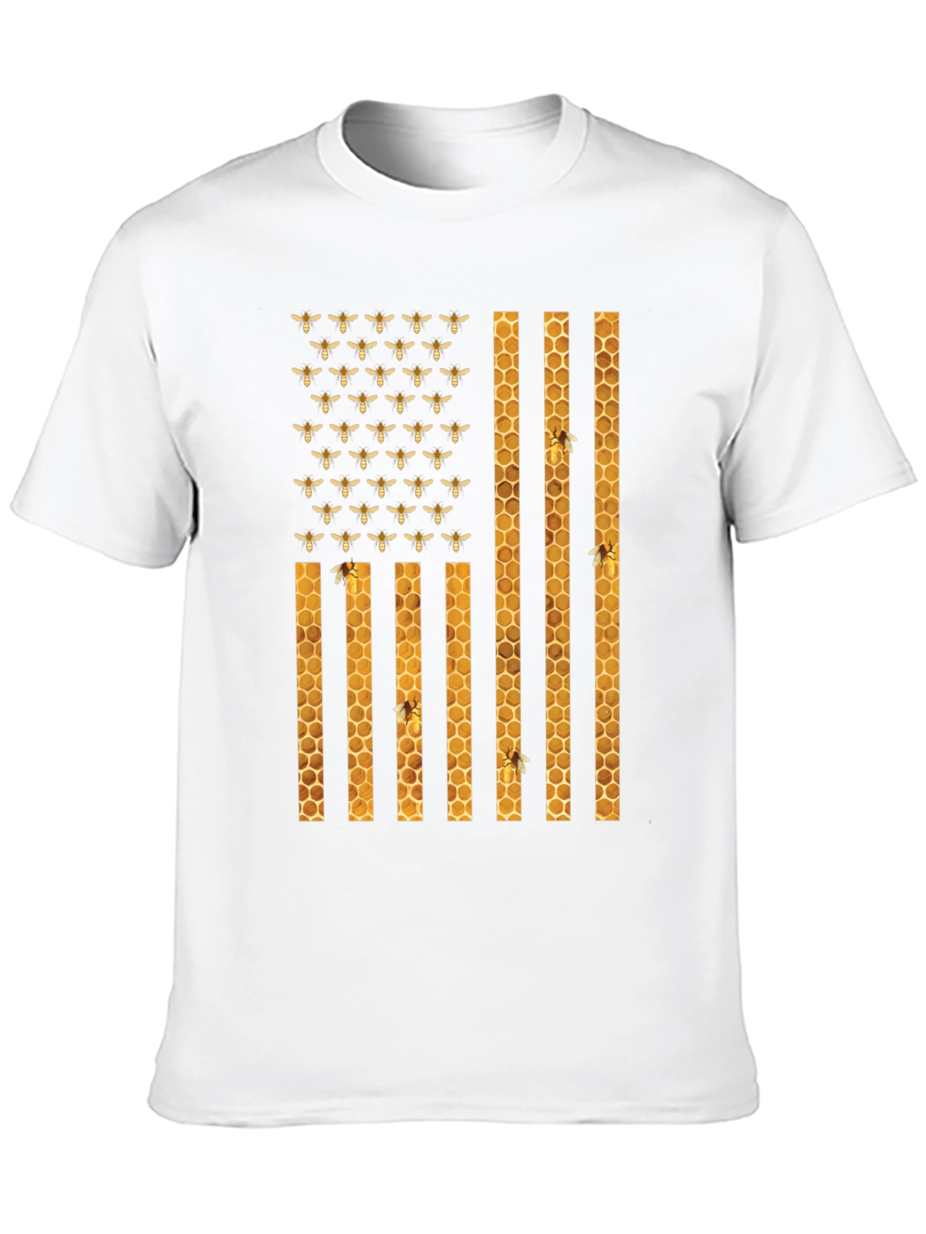 Honeybee American Flag Graphic T-Shirt
