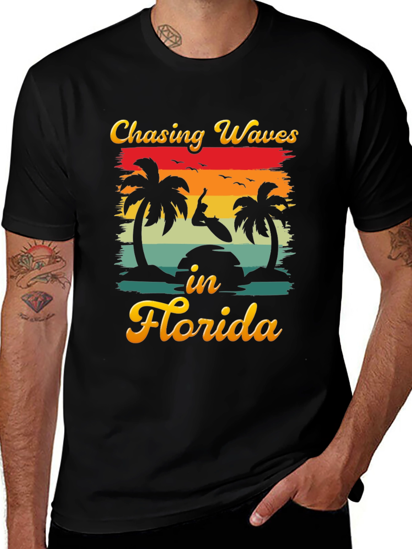 Chasing Waves in Florida Graphic T-Shirt