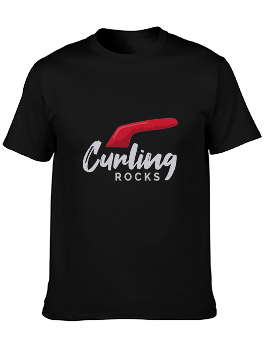 Curling Rocks Black T-Shirt