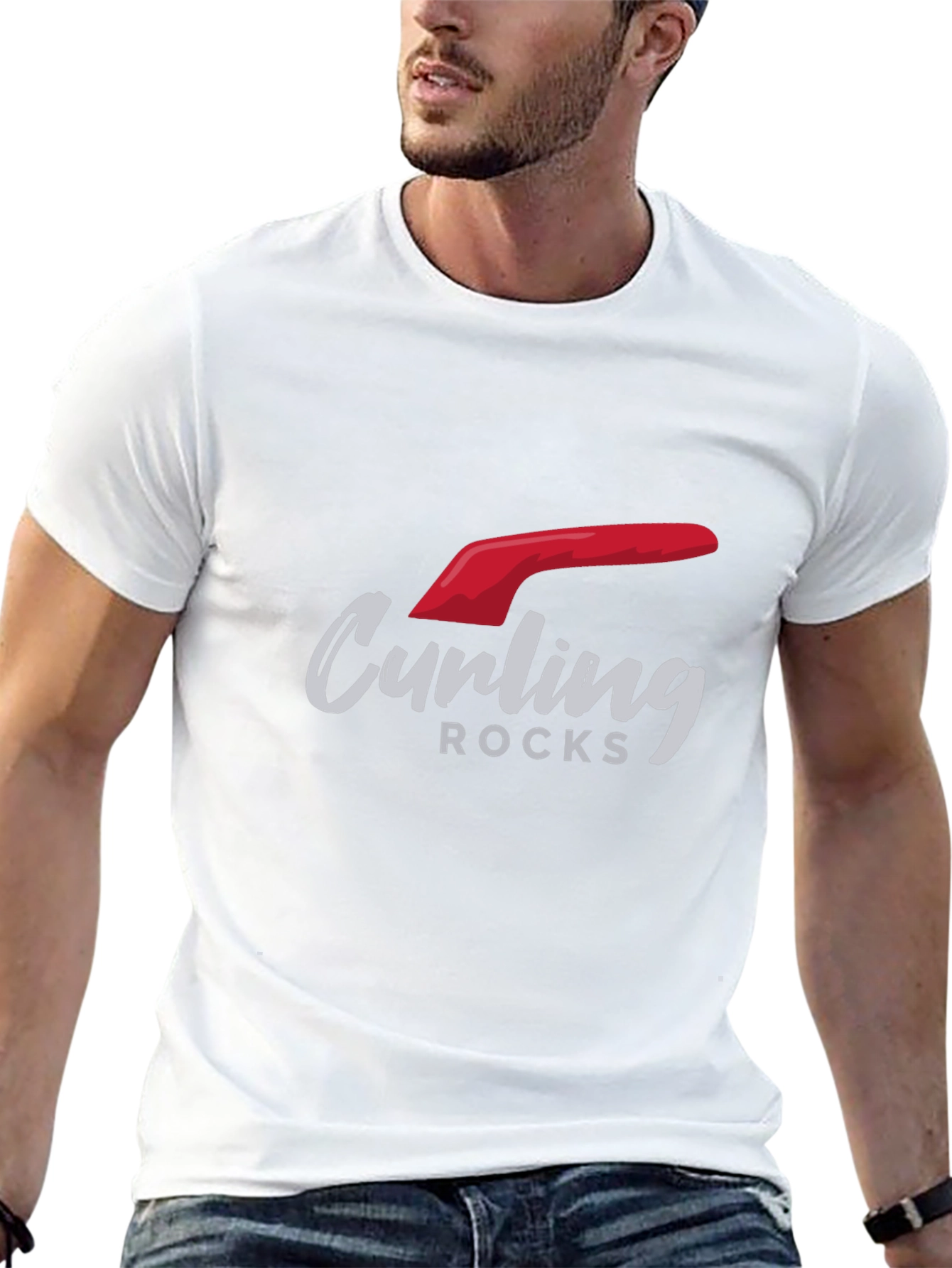 Curling Rocks Black T-Shirt