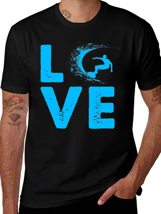 Love Surfing Graphic Tee - Unisex Cotton T-Shirt