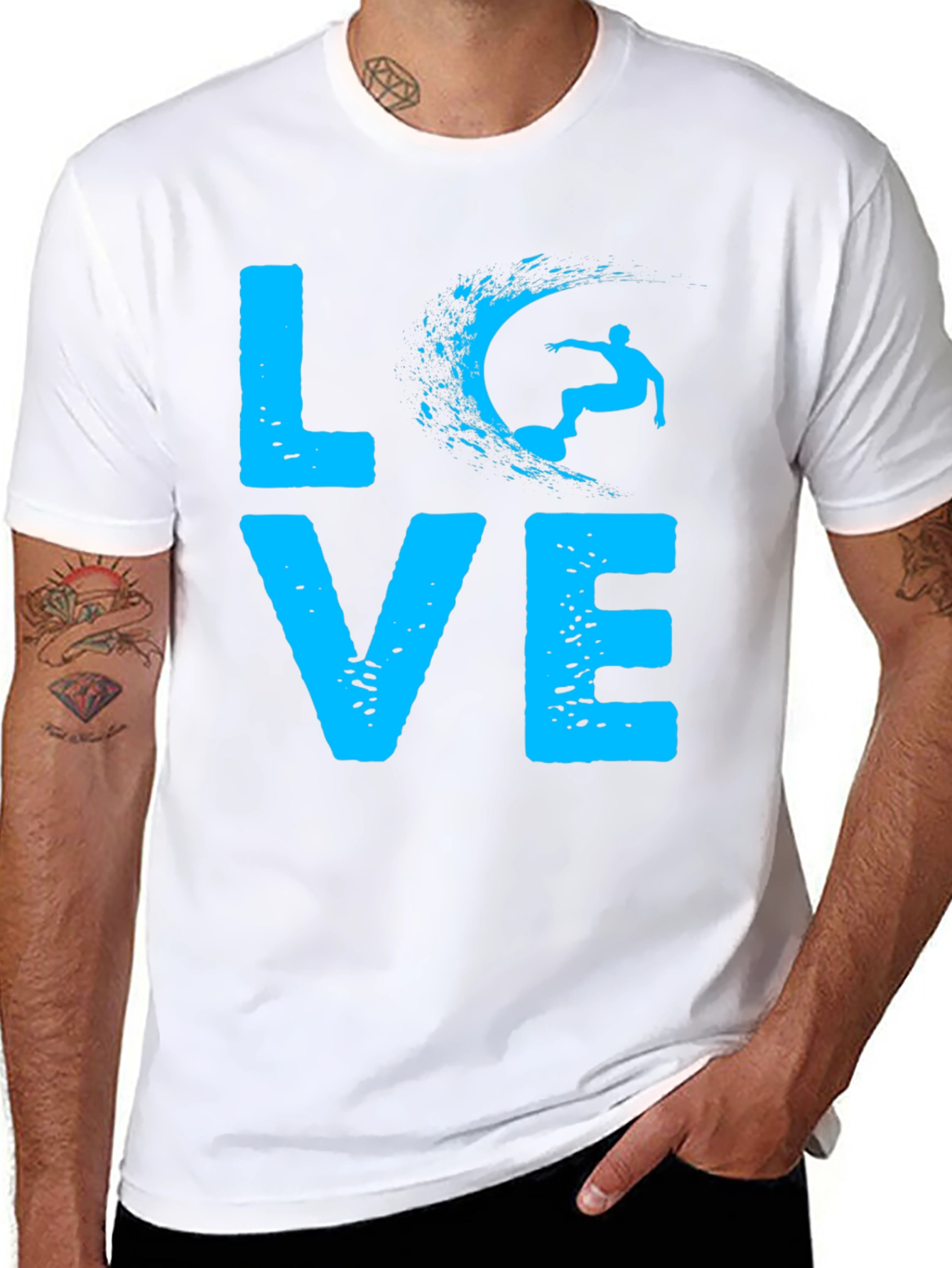 Love Surfing Graphic Tee - Unisex Cotton T-Shirt