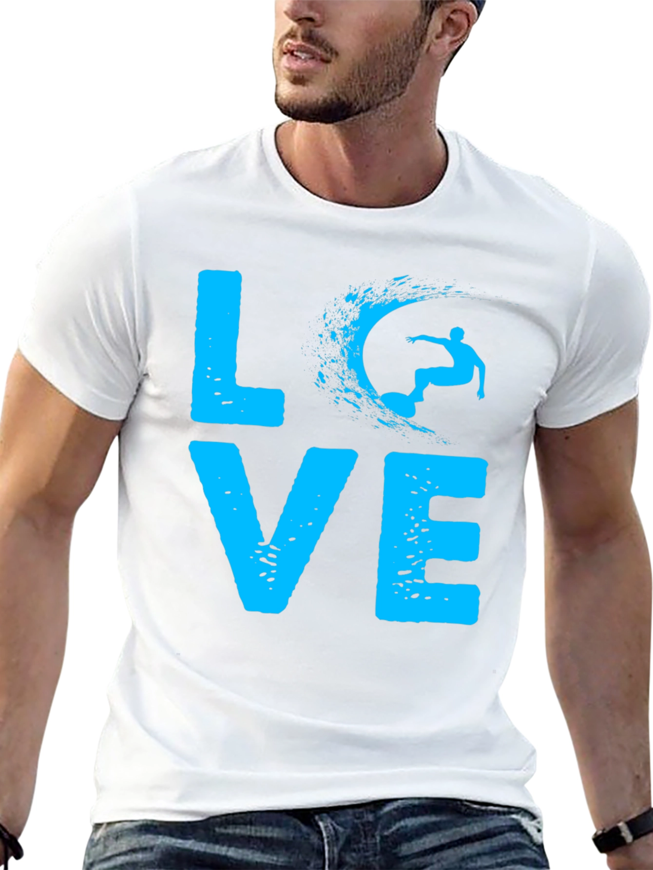 Love Surfing Graphic Tee - Unisex Cotton T-Shirt