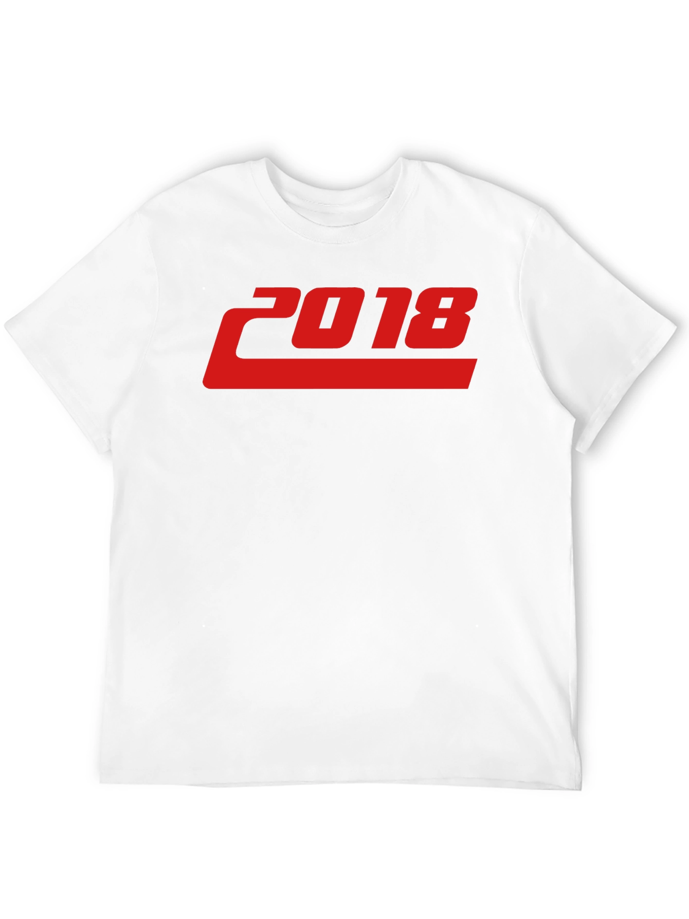 2018 Graphic Print Black T-Shirt