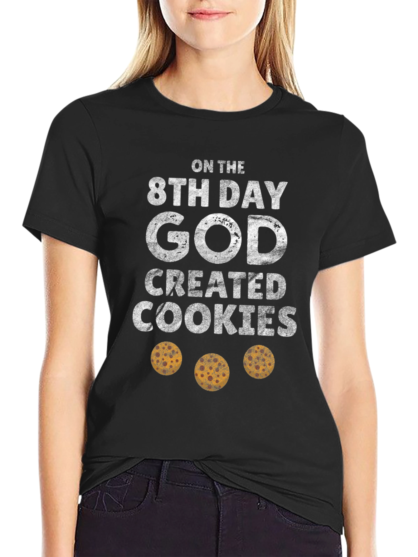 8th Day God Created Cookies Graphic Tee