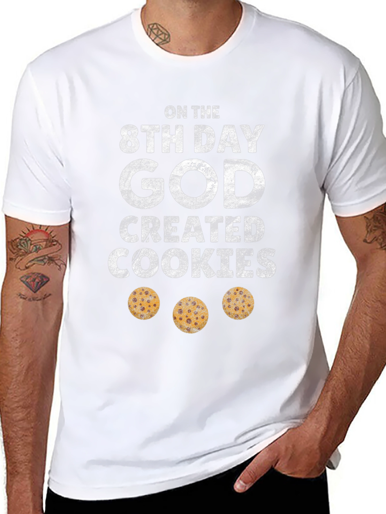 8th Day God Created Cookies Graphic Tee