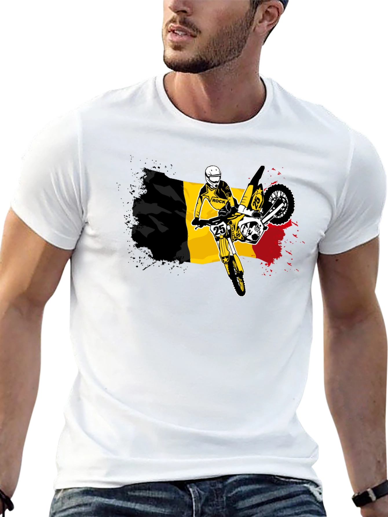 Belgium Flag Motocross T-Shirt - Ride in Style!