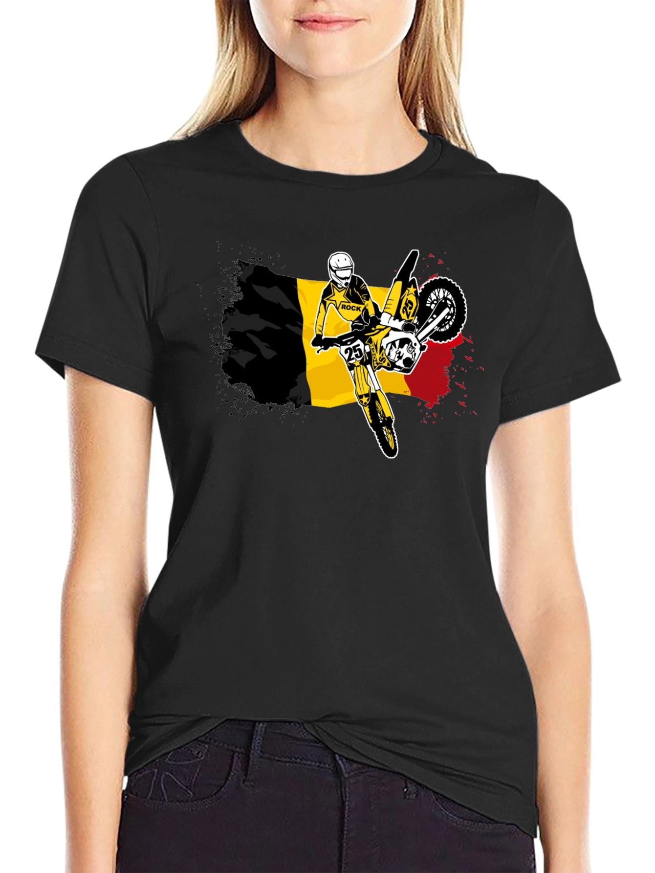 Belgium Flag Motocross T-Shirt - Ride in Style!
