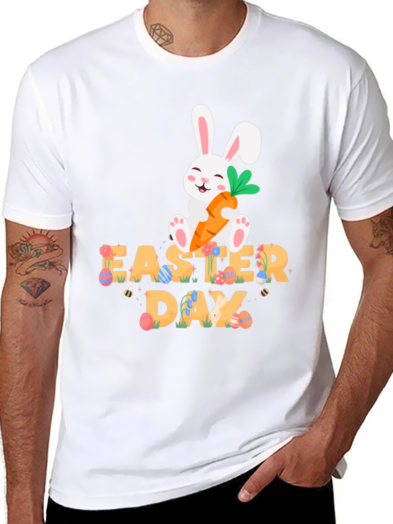 Easter Day Bunny T-Shirt - Cute Easter Celebration