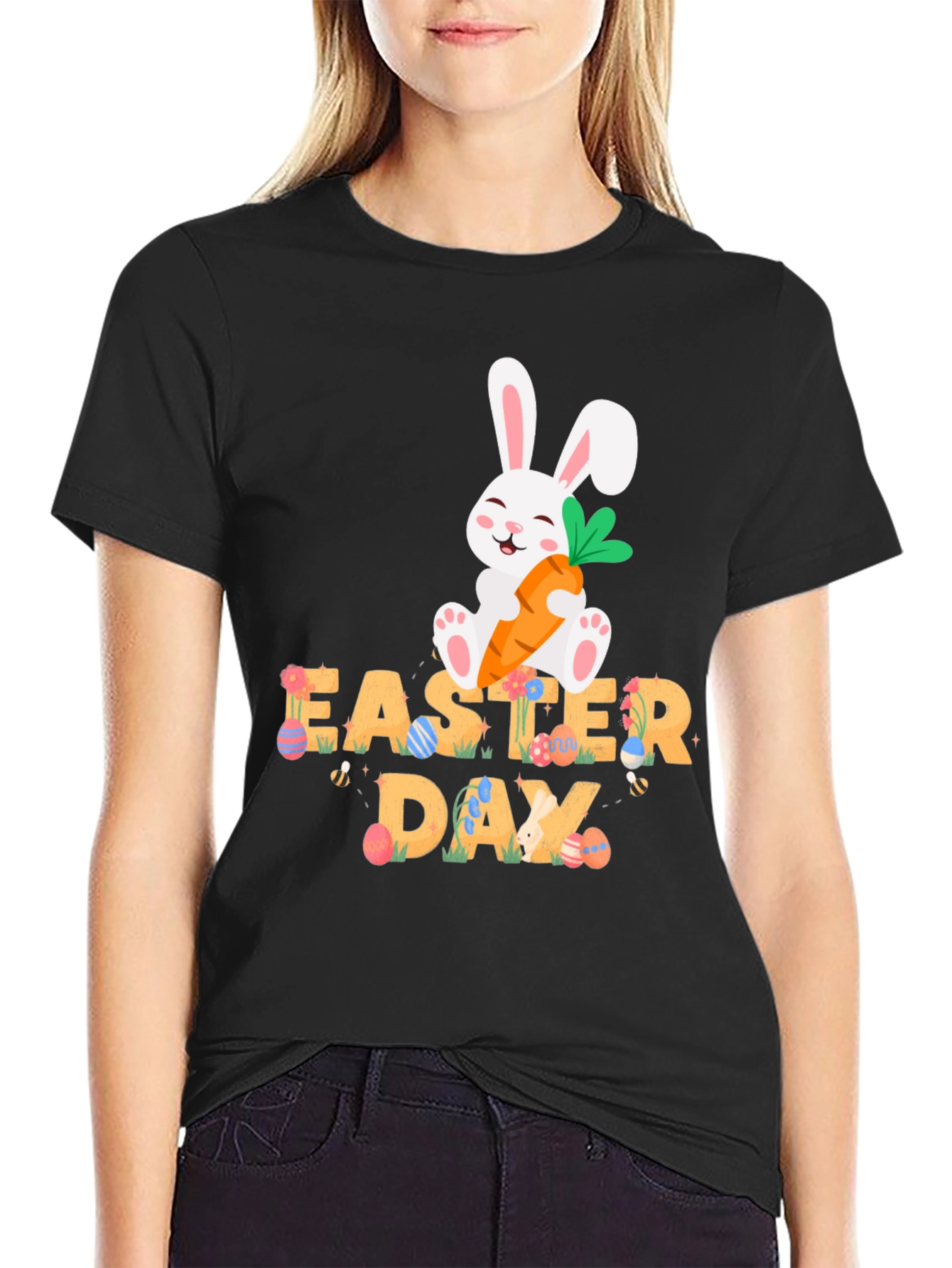 Easter Day Bunny T-Shirt - Cute Easter Celebration