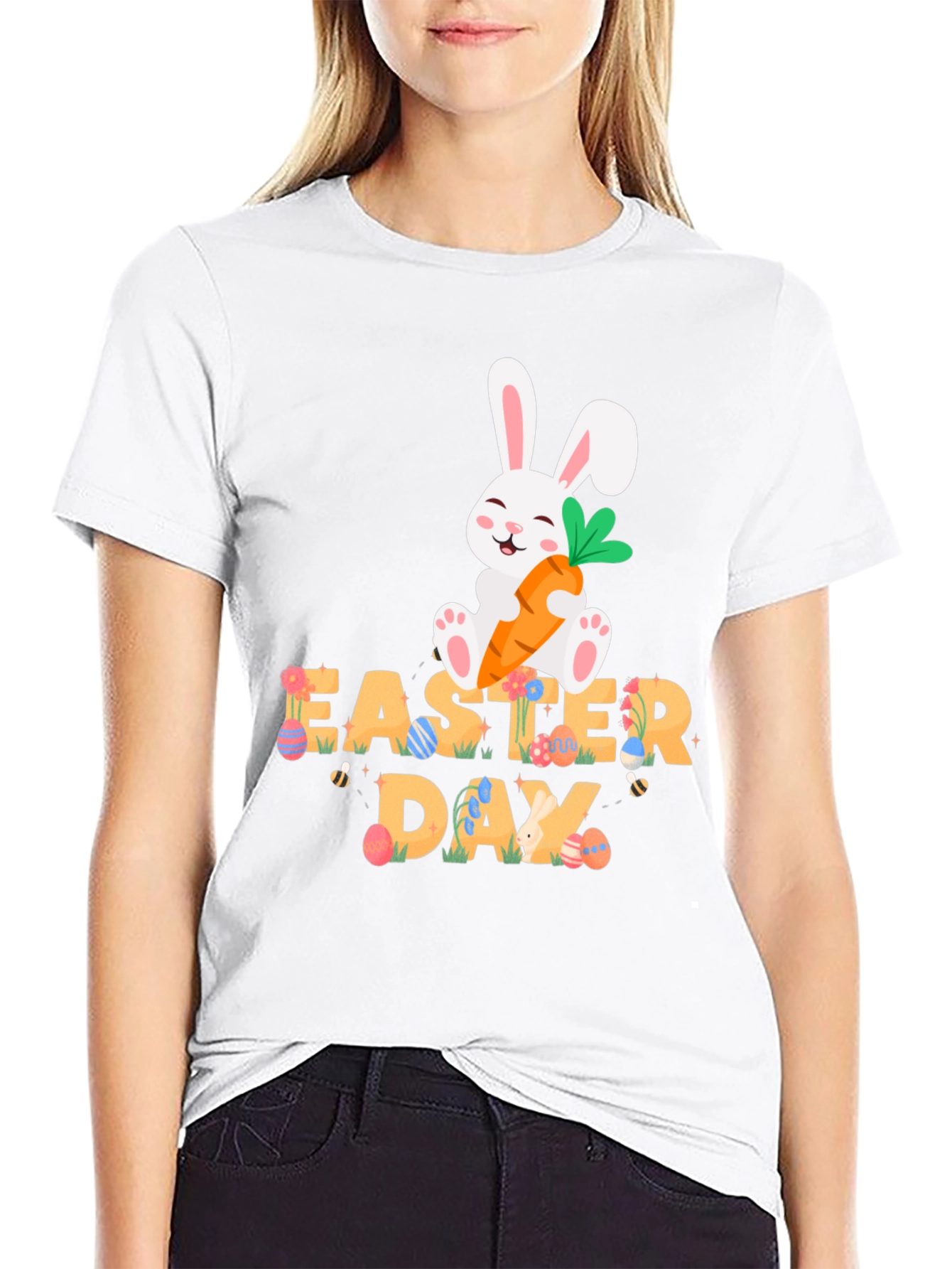 Easter Day Bunny T-Shirt - Cute Easter Celebration