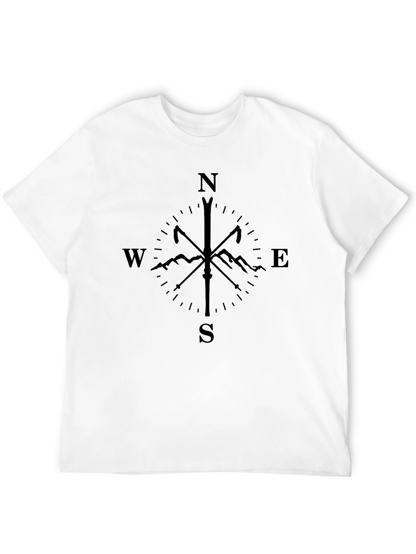 Compass Ski Mountain T-Shirt - Black