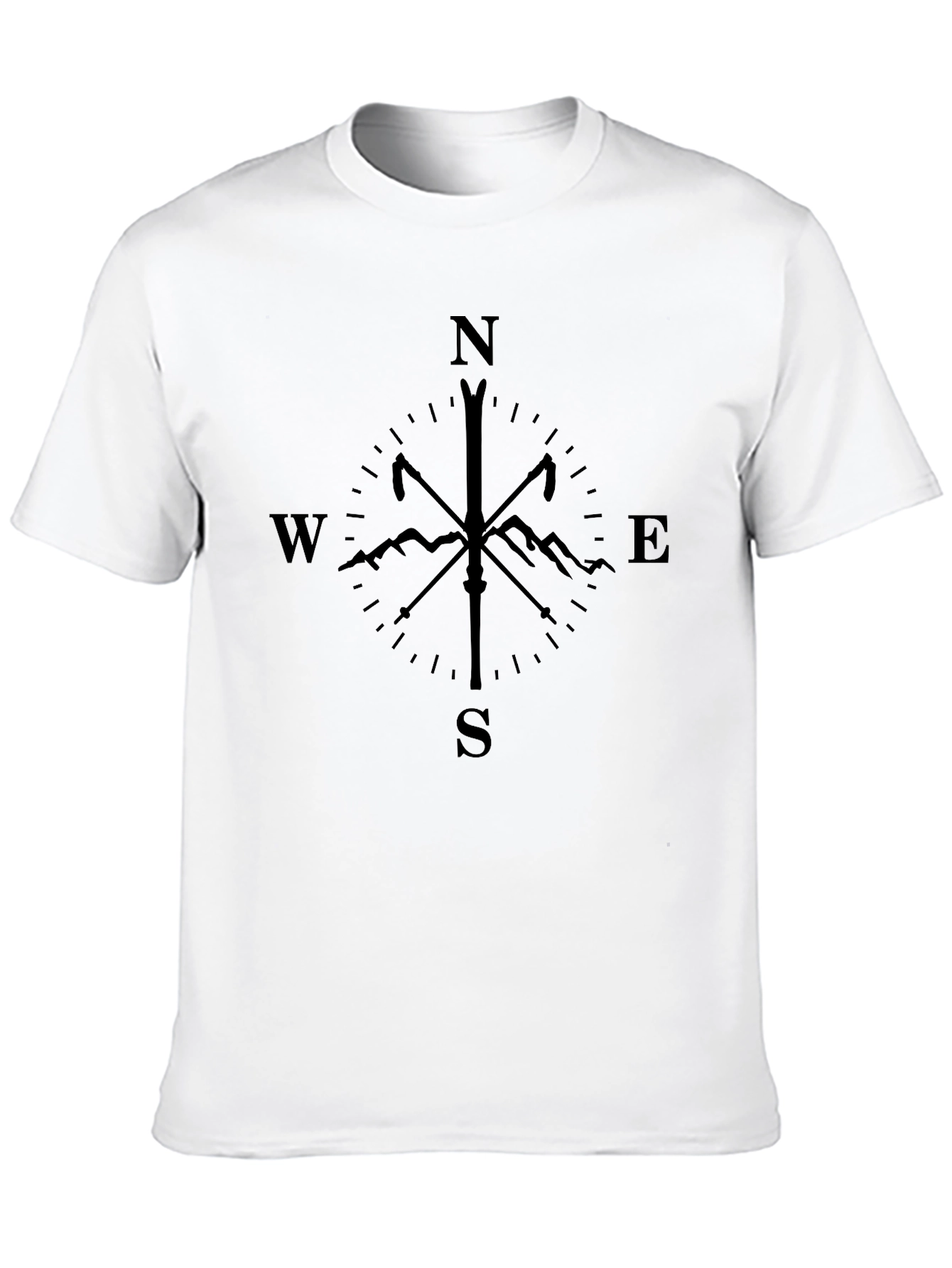 Compass Ski Mountain T-Shirt - Black