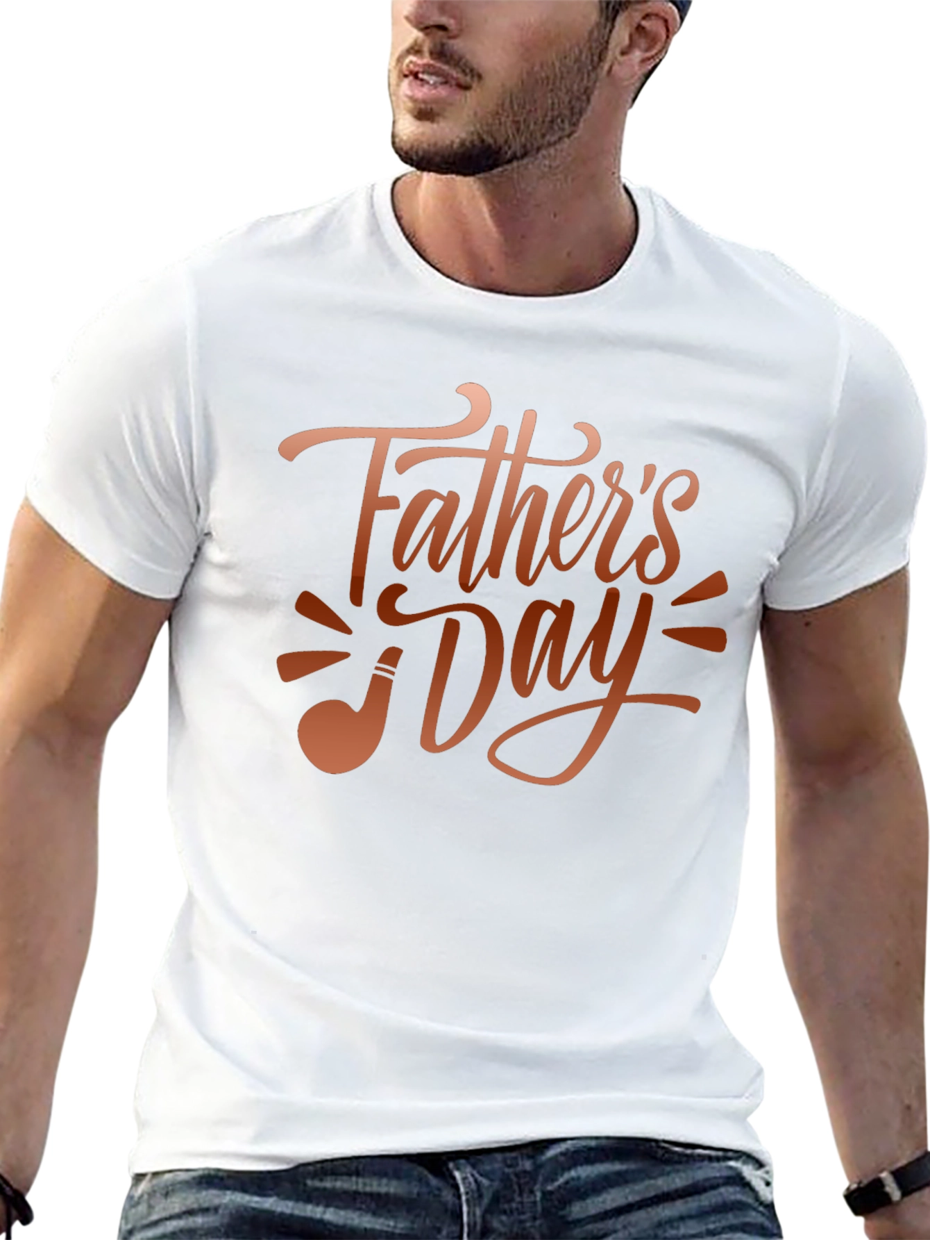Fathers Day Black Graphic T-Shirt