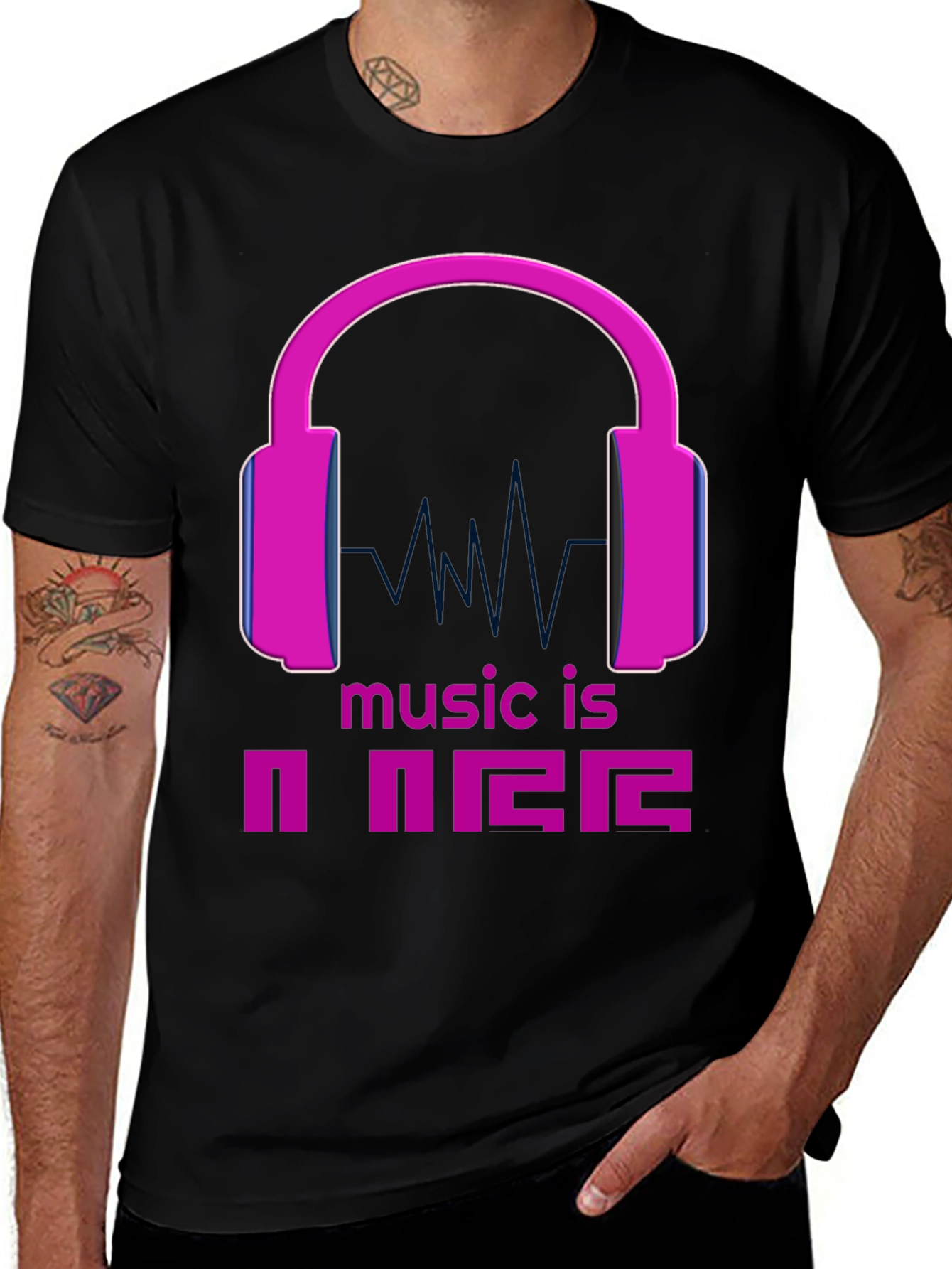 Music is Power Graphic Tee