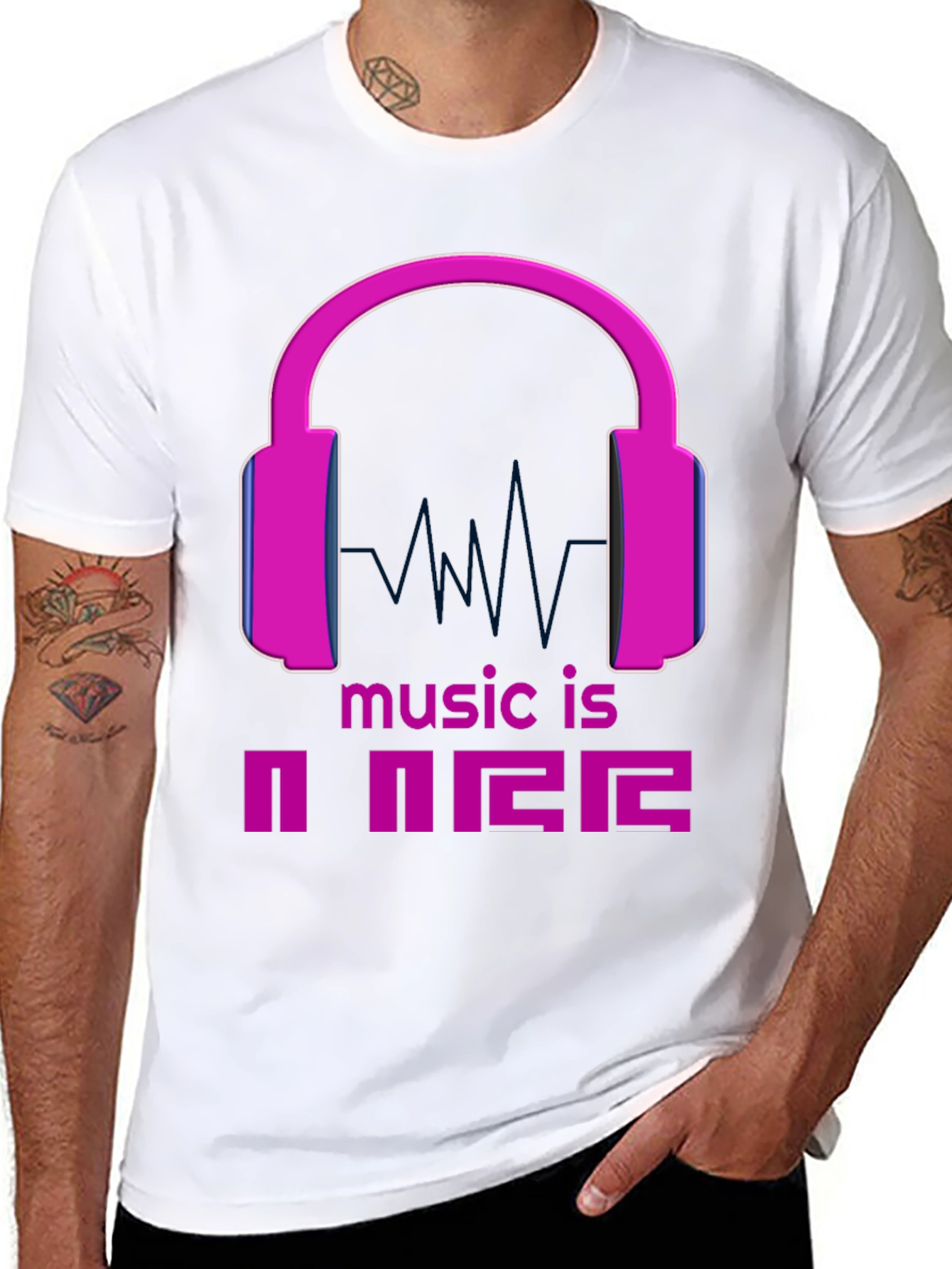 Music is Power Graphic Tee