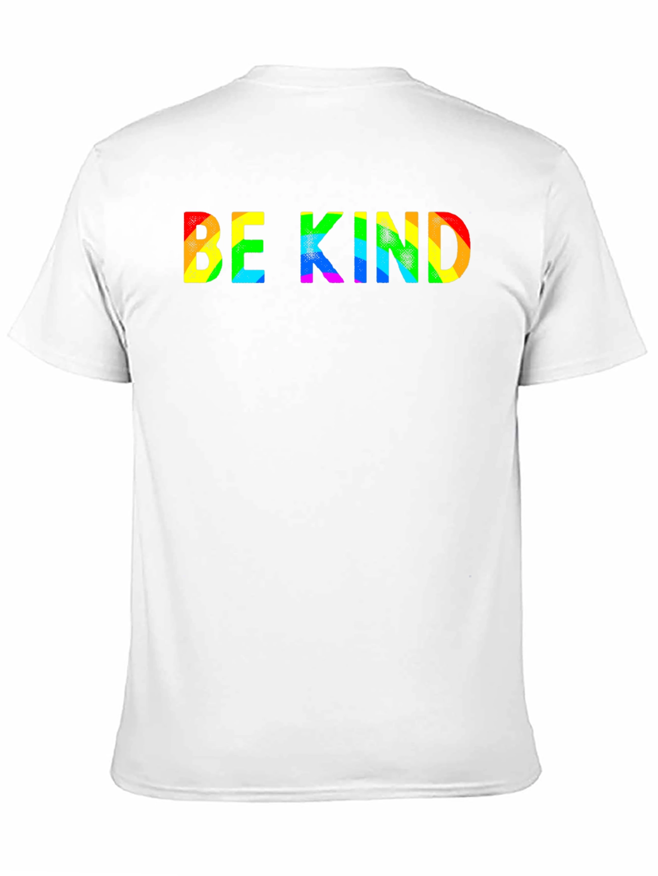 Be Kind Rainbow Text Black T-Shirt