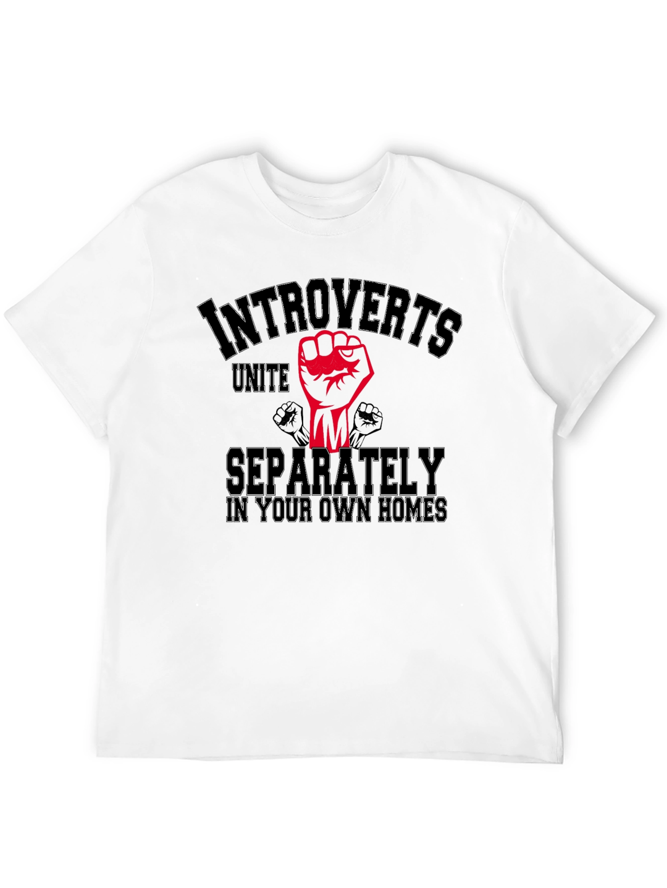 Introverts Unite Black Graphic T-Shirt