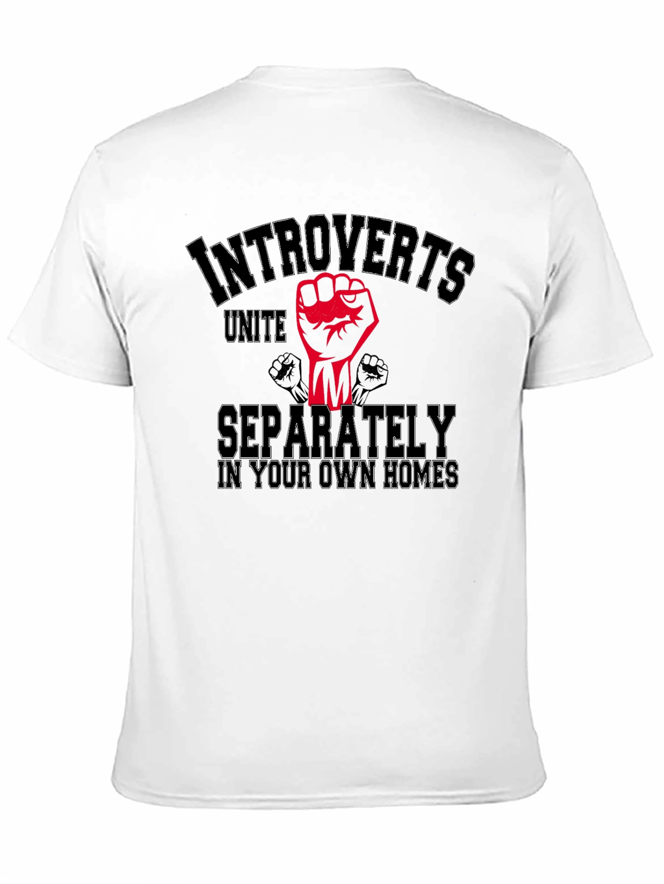 Introverts Unite Black Graphic T-Shirt