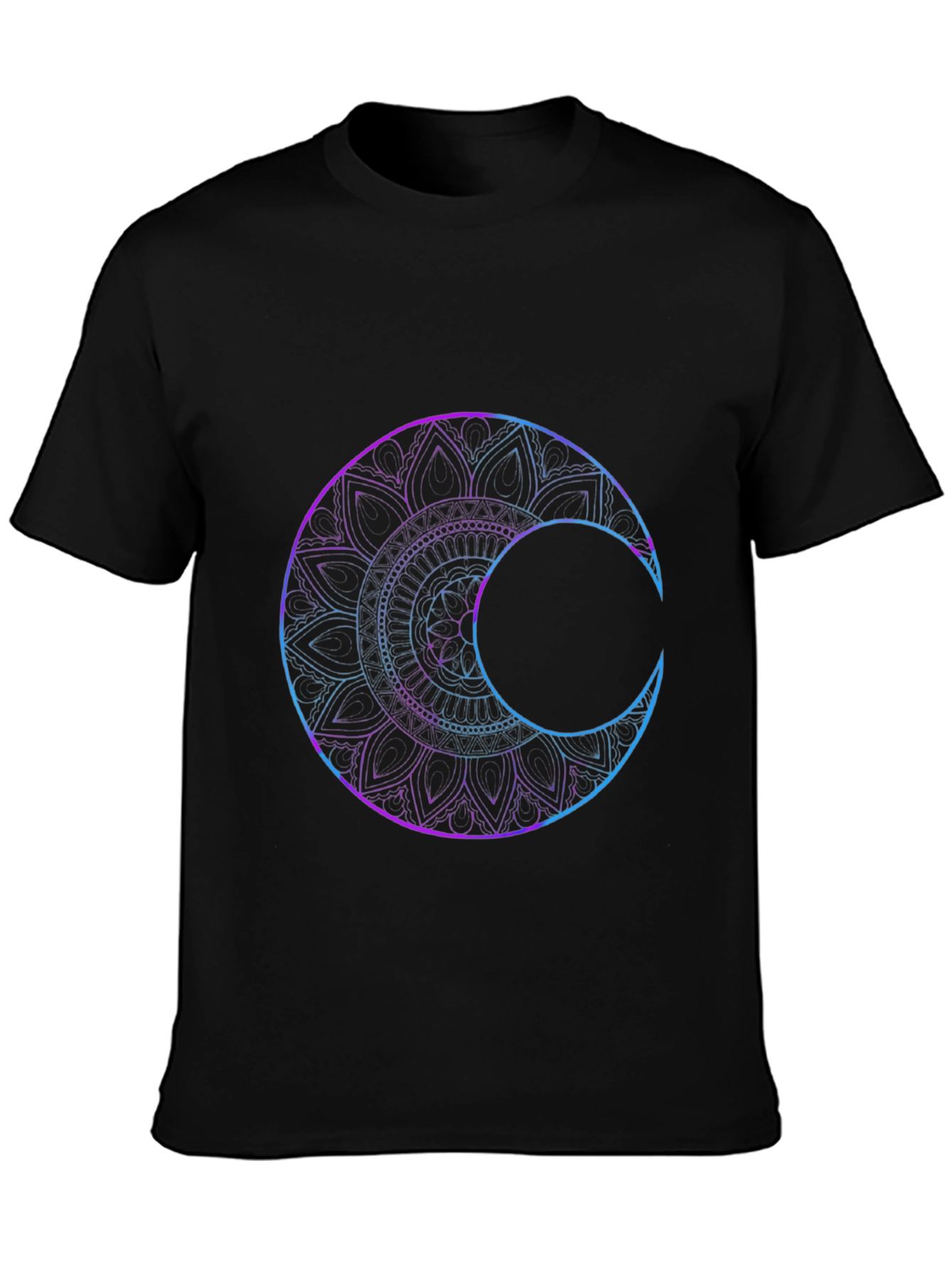Mystic Mandala Moon Graphic T-Shirt