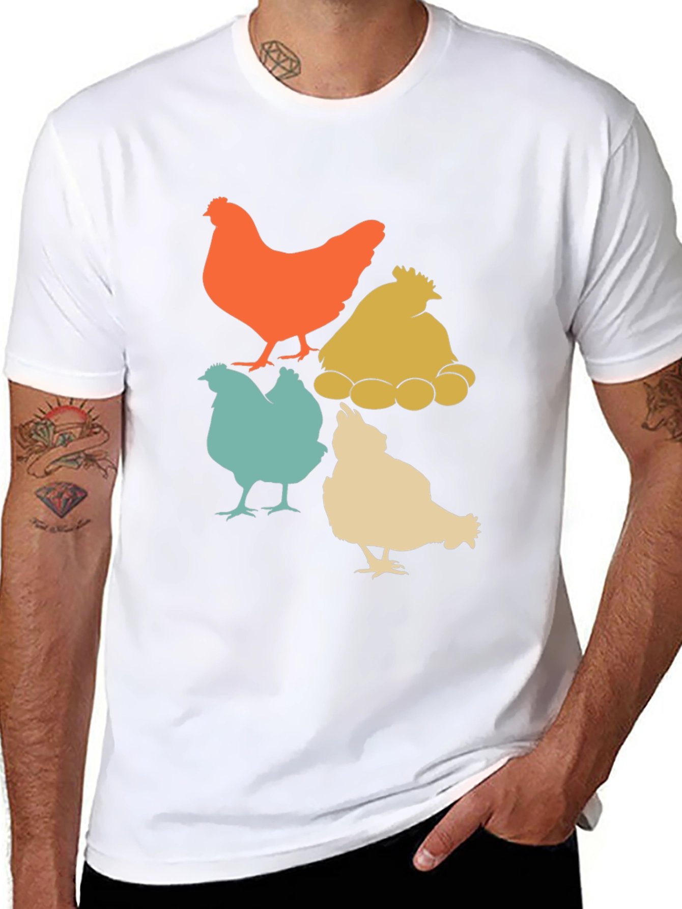 Retro Chicken T-Shirt: Farmhouse Style Tee