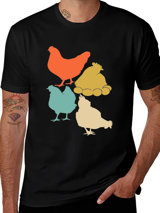 Retro Chicken T-Shirt: Farmhouse Style Tee