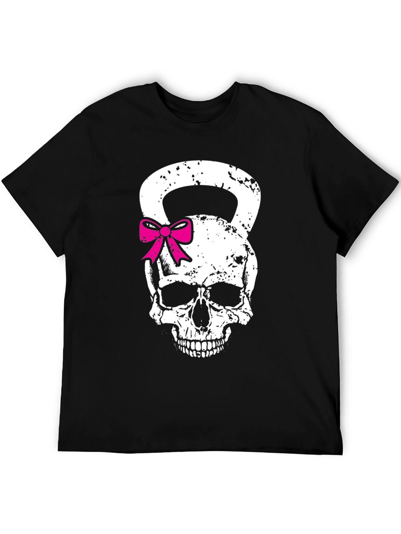 Skull Kettlebell Bow T-Shirt - Fitness Fashion