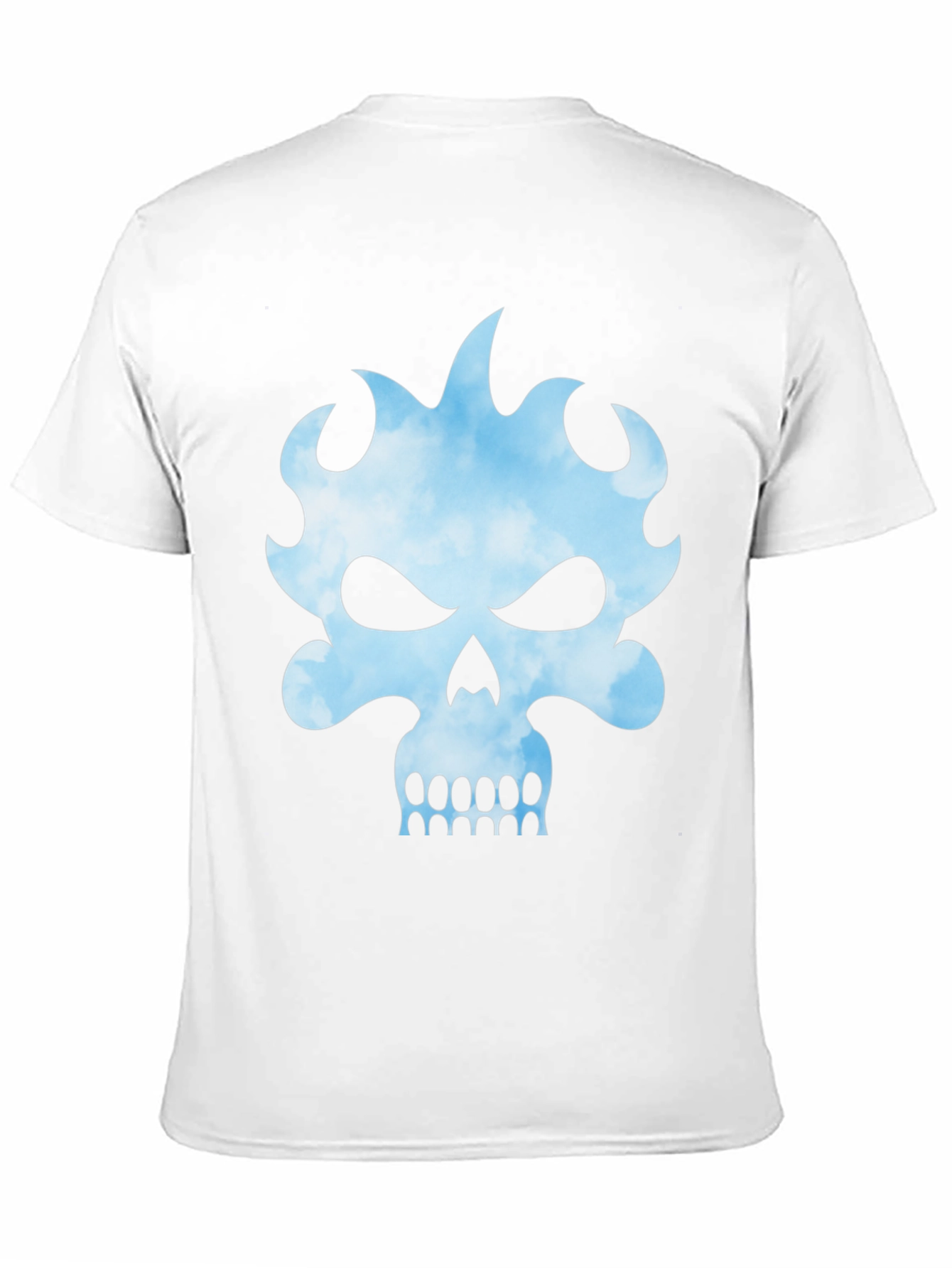 Skull Flame Graphic Black Tee - Edgy Style