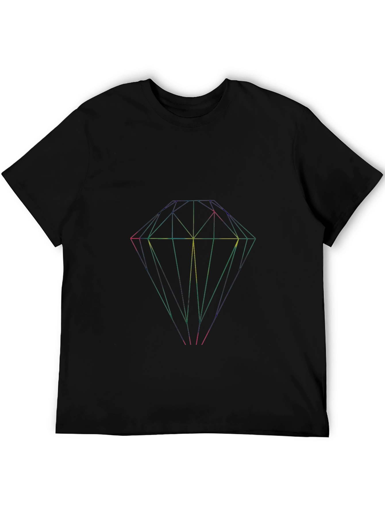 Geometric Diamond Black T-Shirt
