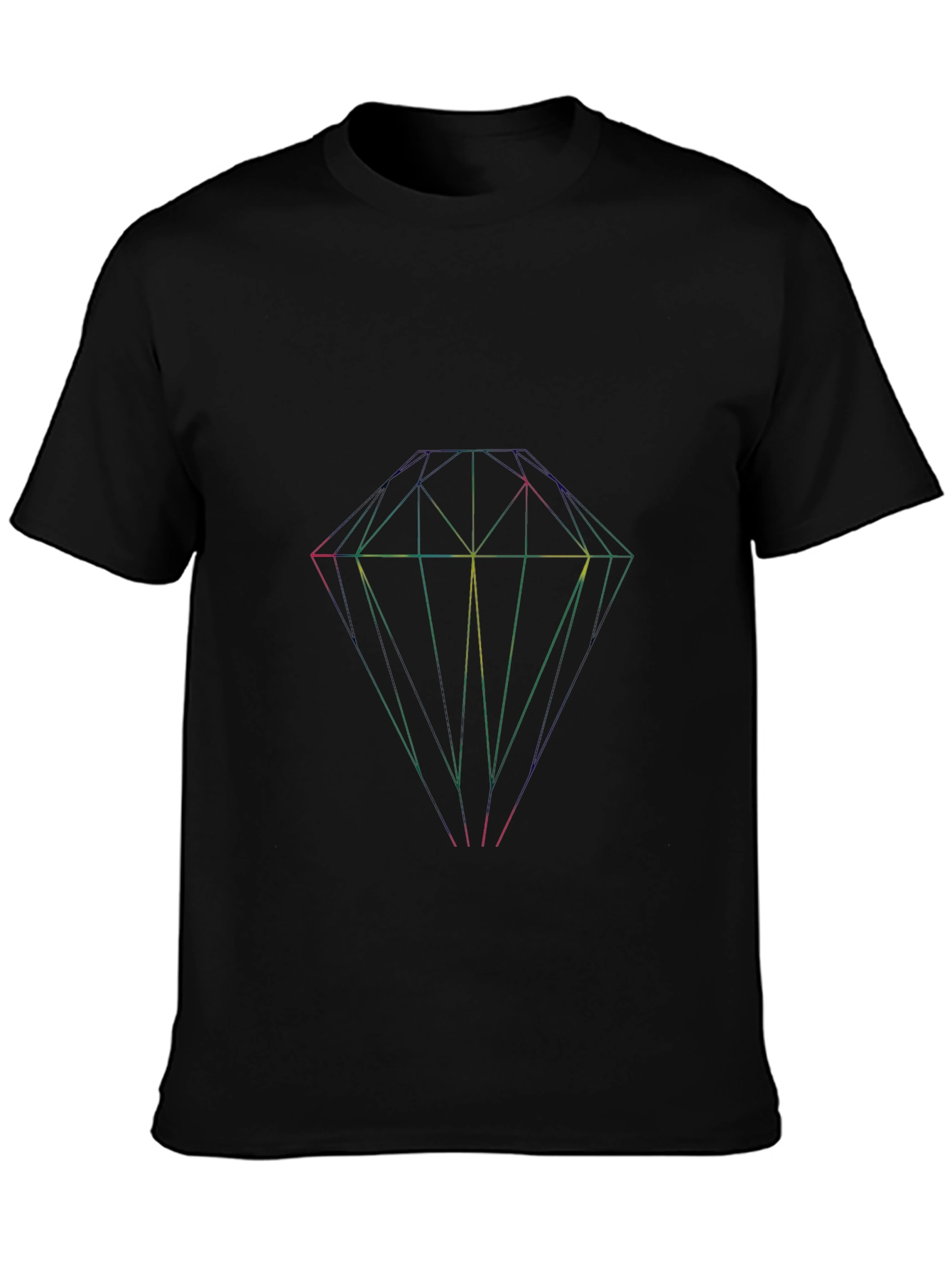 Geometric Diamond Black T-Shirt