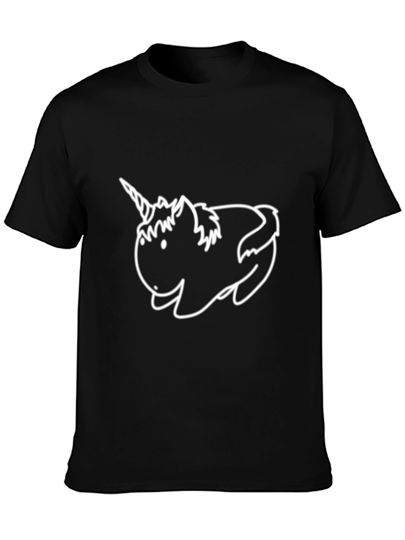 Unicorn Kawaii Black T-Shirt