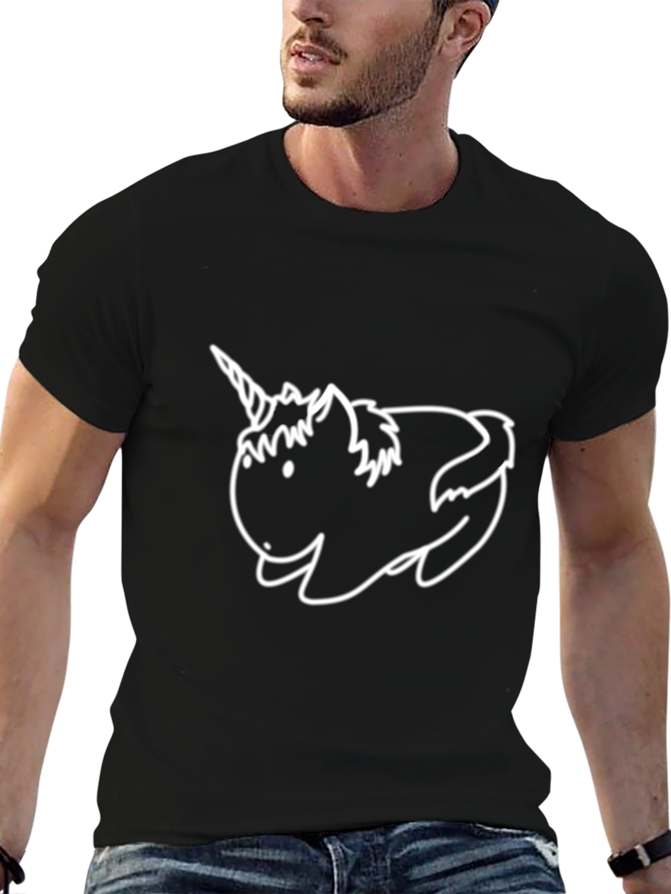 Unicorn Kawaii Black T-Shirt
