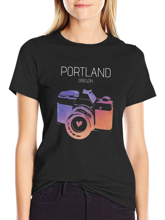Portland Oregon Camera Graphic T-Shirt