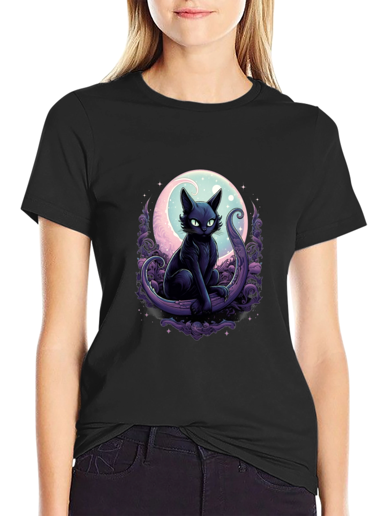 Mystic Cat Moon T-Shirt