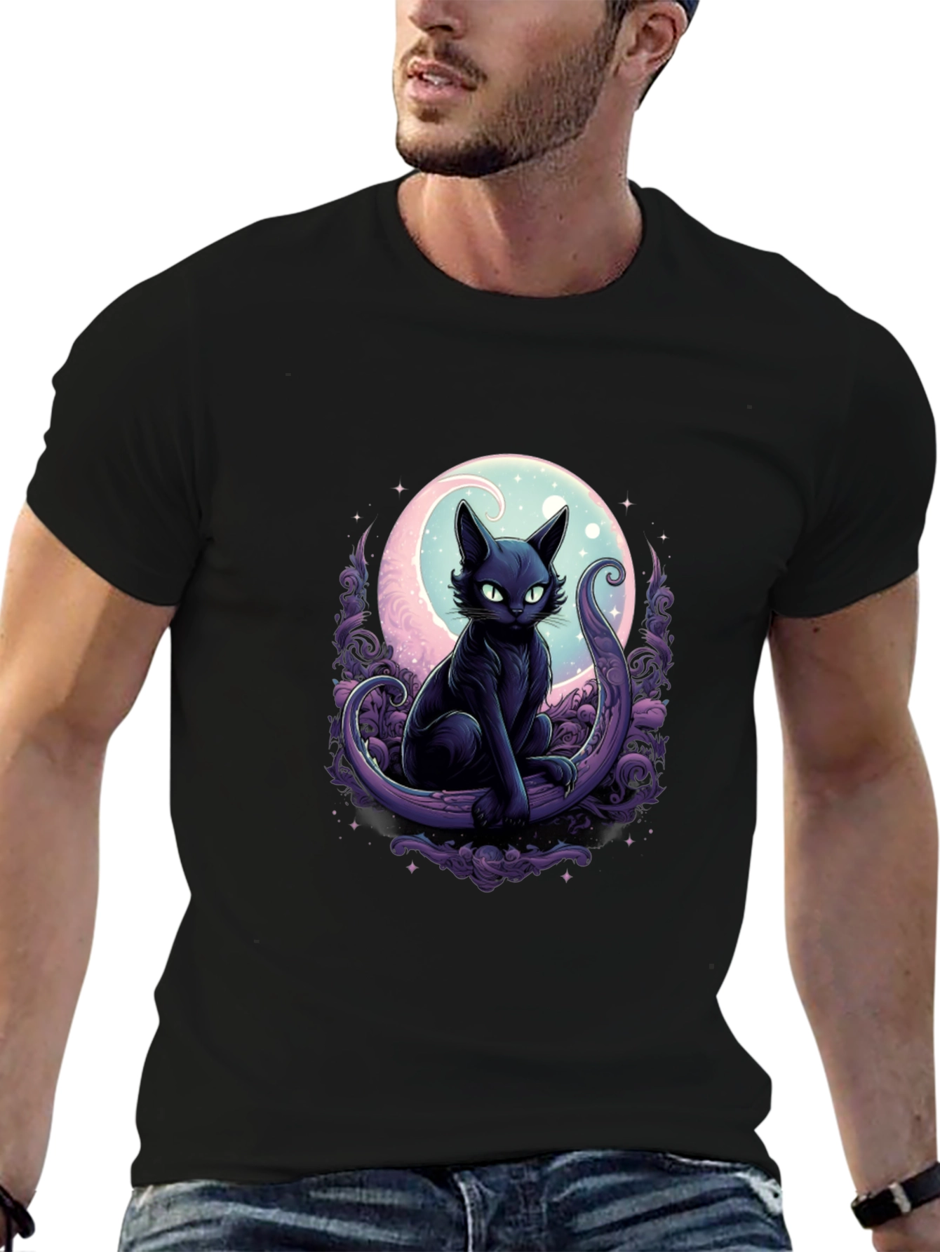 Mystic Cat Moon T-Shirt