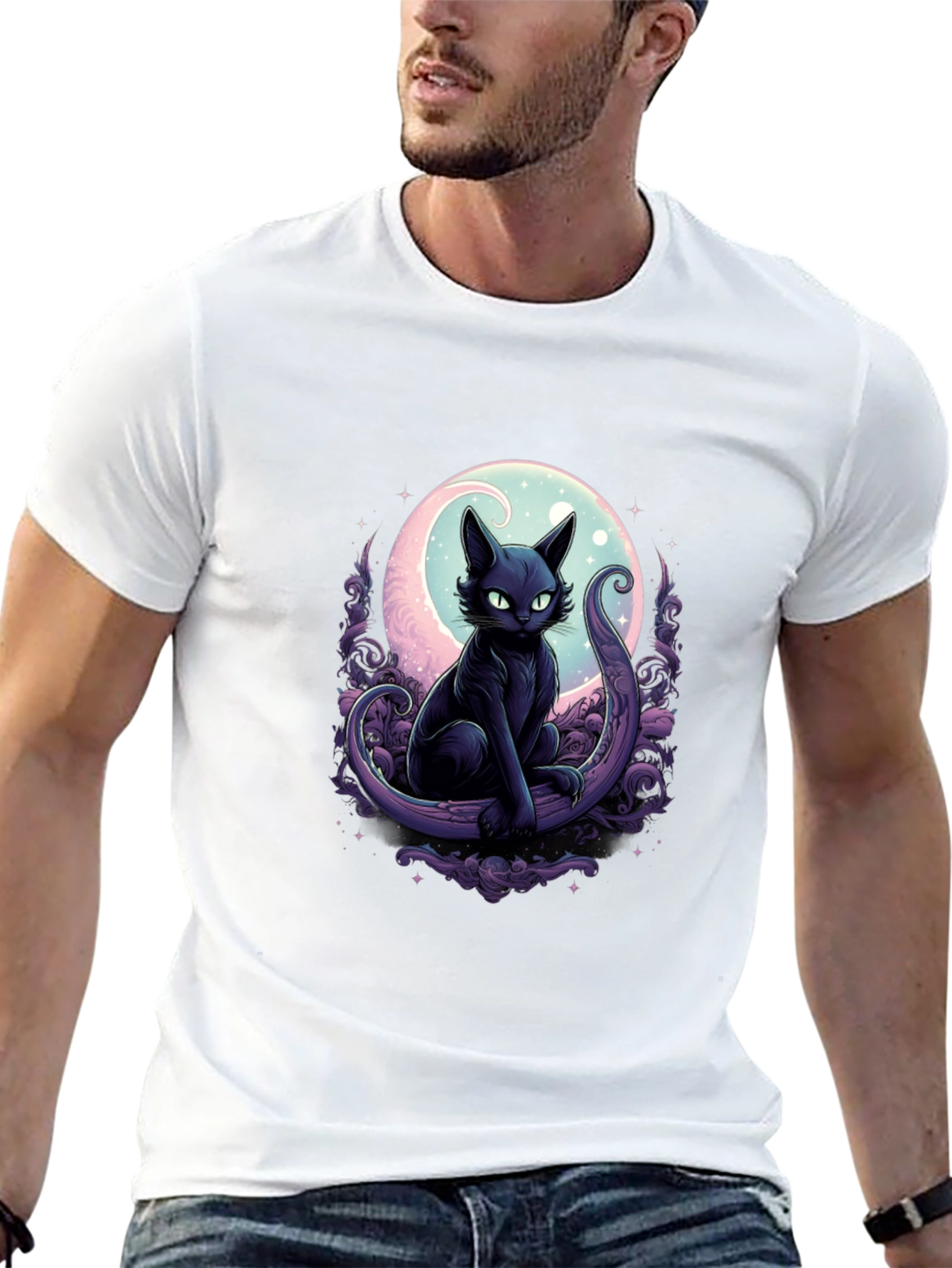 Mystic Cat Moon T-Shirt