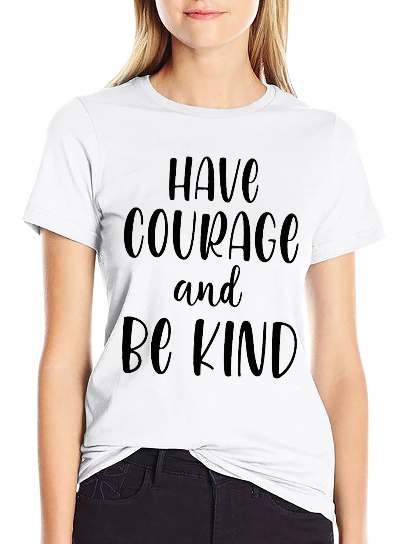 Have Courage and Be Kind Black Tee