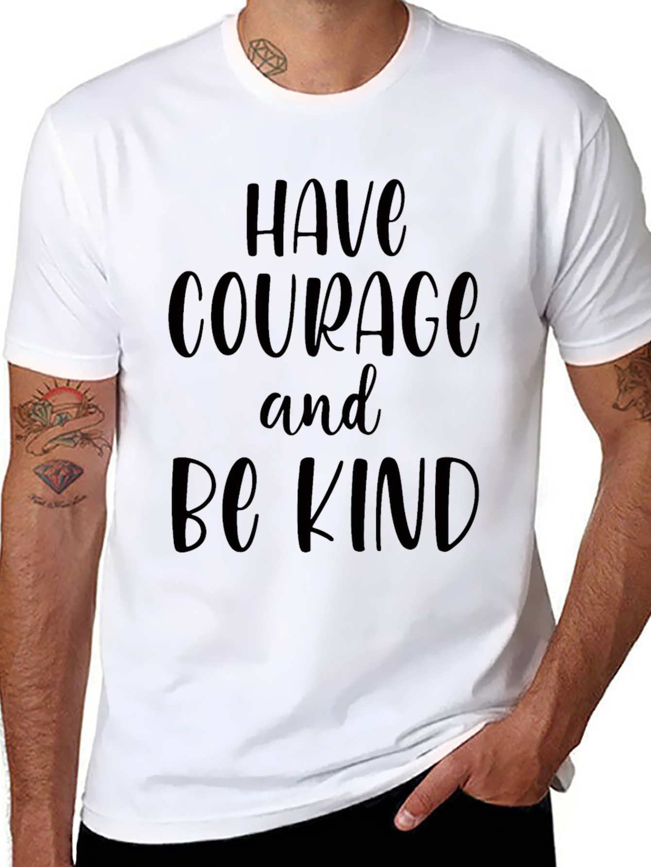 Have Courage and Be Kind Black Tee