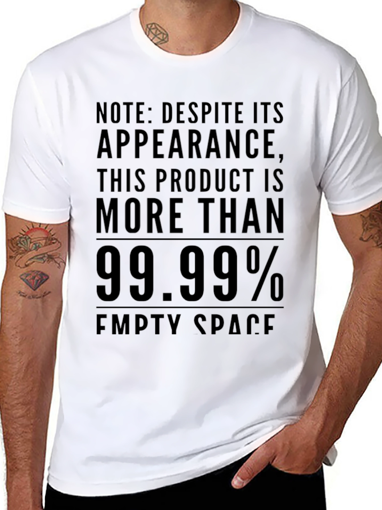 Funny Empty Space Tee - 99.99% Sarcasm T-Shirt