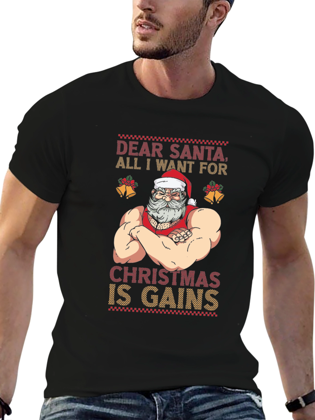Funny Santa Christmas Gains T-Shirt